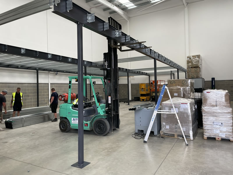 Mezzanine floor structure taking shape