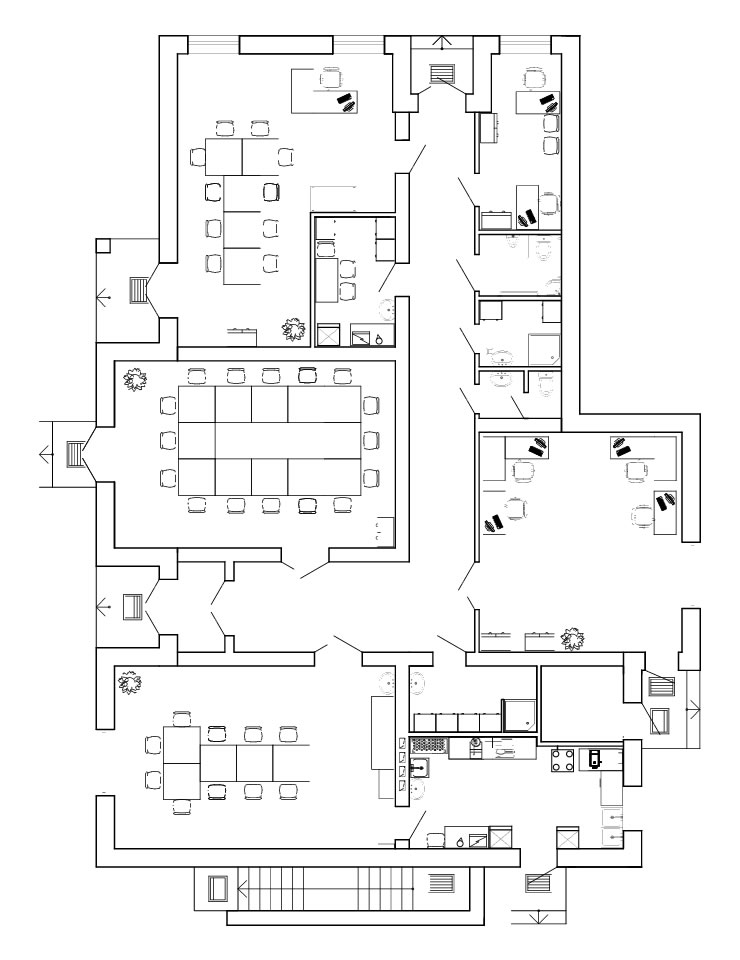 Office and warehouse space planning design